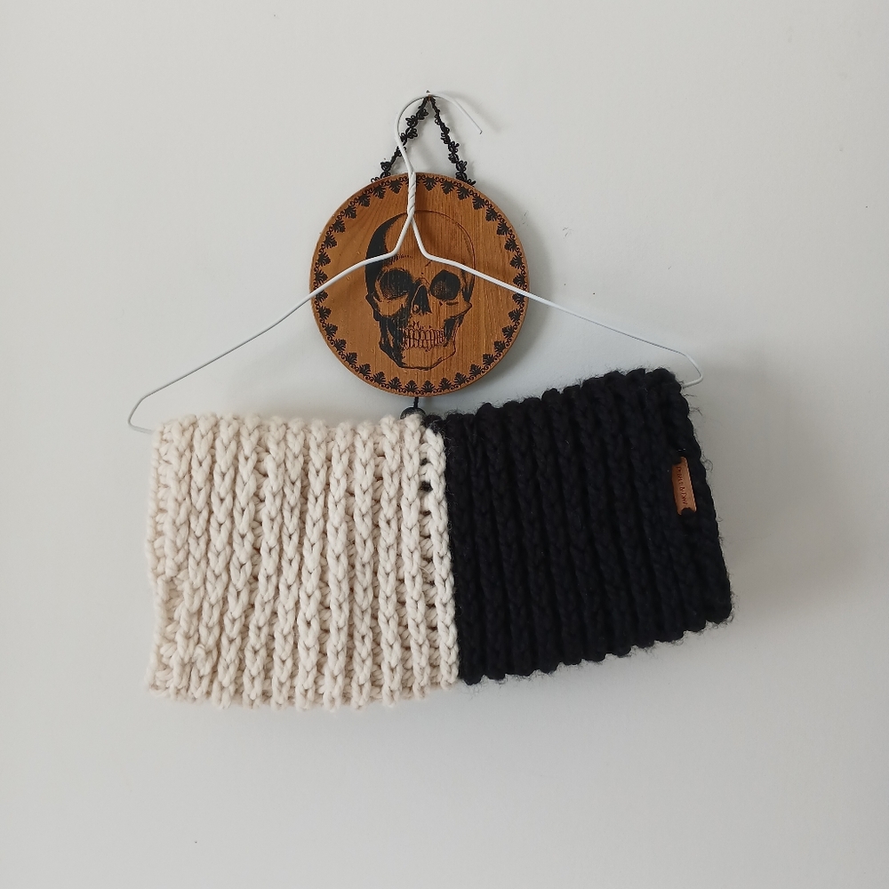 Handmade Pebble & Dime Knit Infinity Scarf